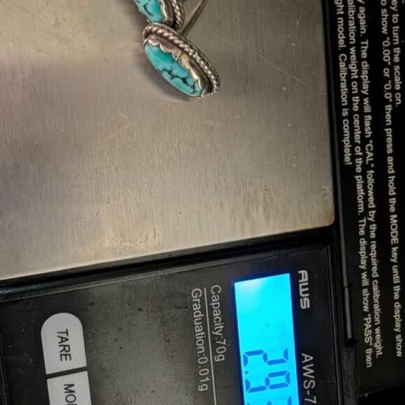 Vintage D Ashley Navajo Navajo Turquoise Sterling Silver Studs - Picture 6 of 6